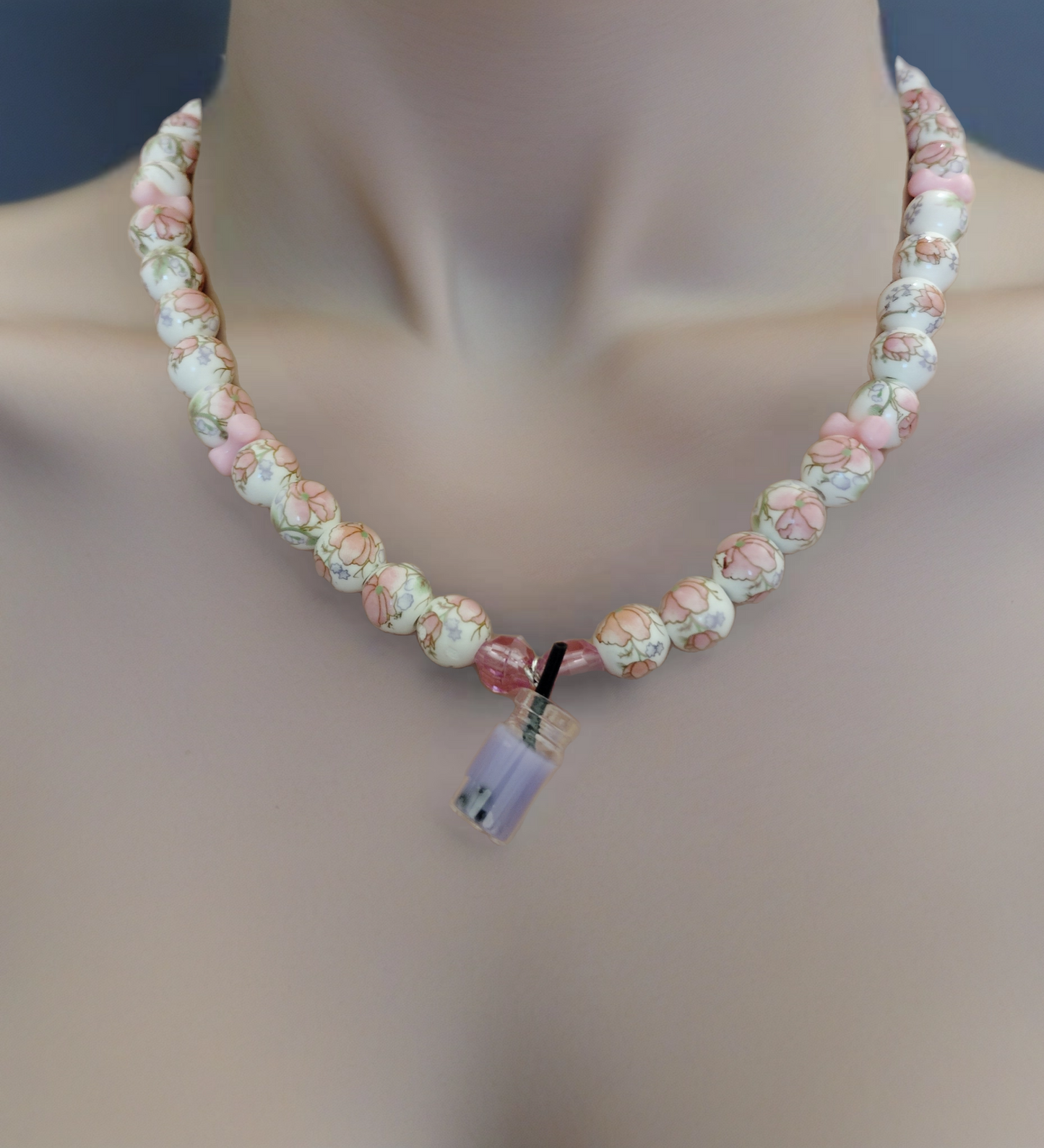 Boba Tea Necklace Set