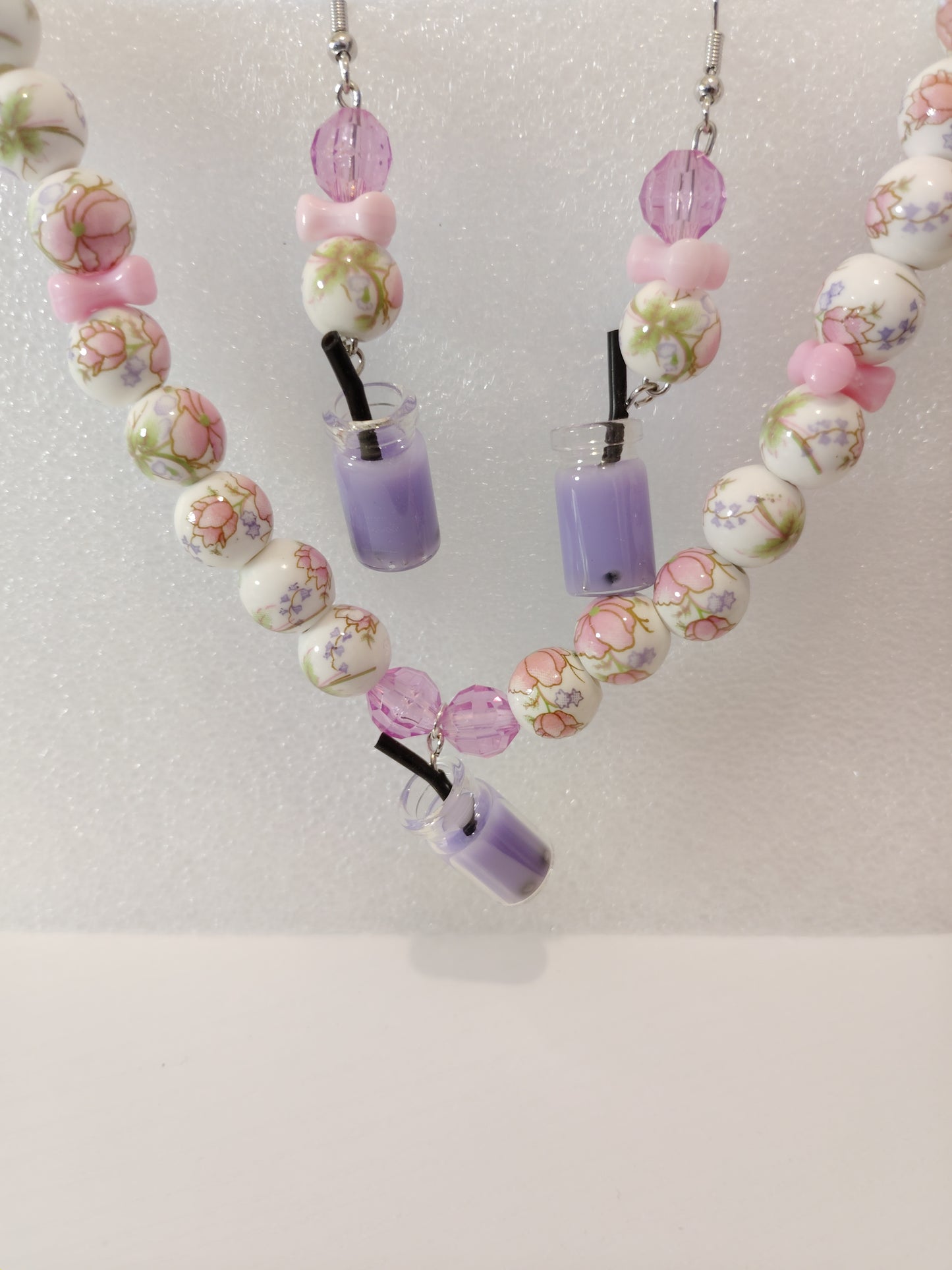 Boba Tea Necklace Set