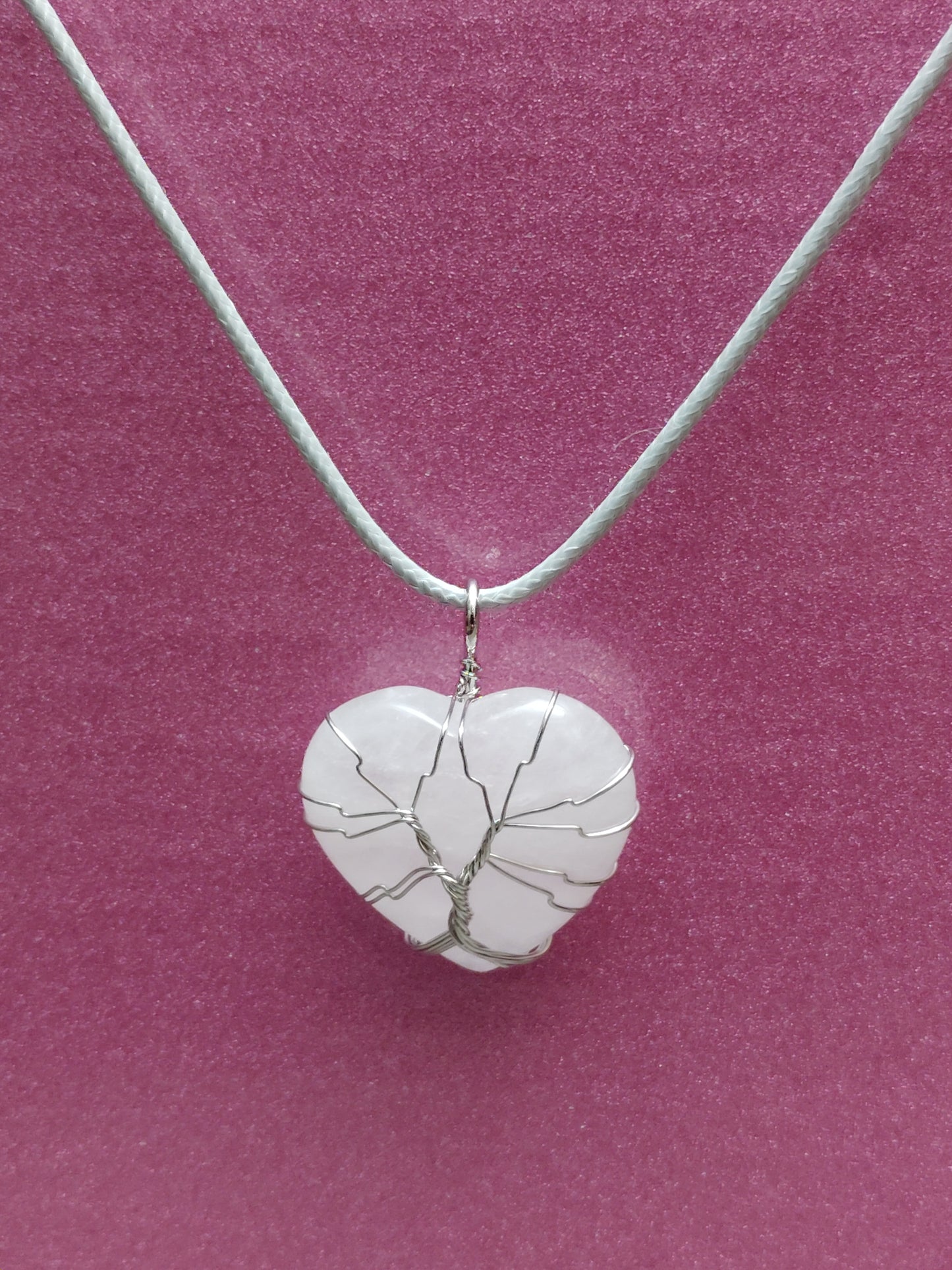 Milky Quartz Heart Necklace