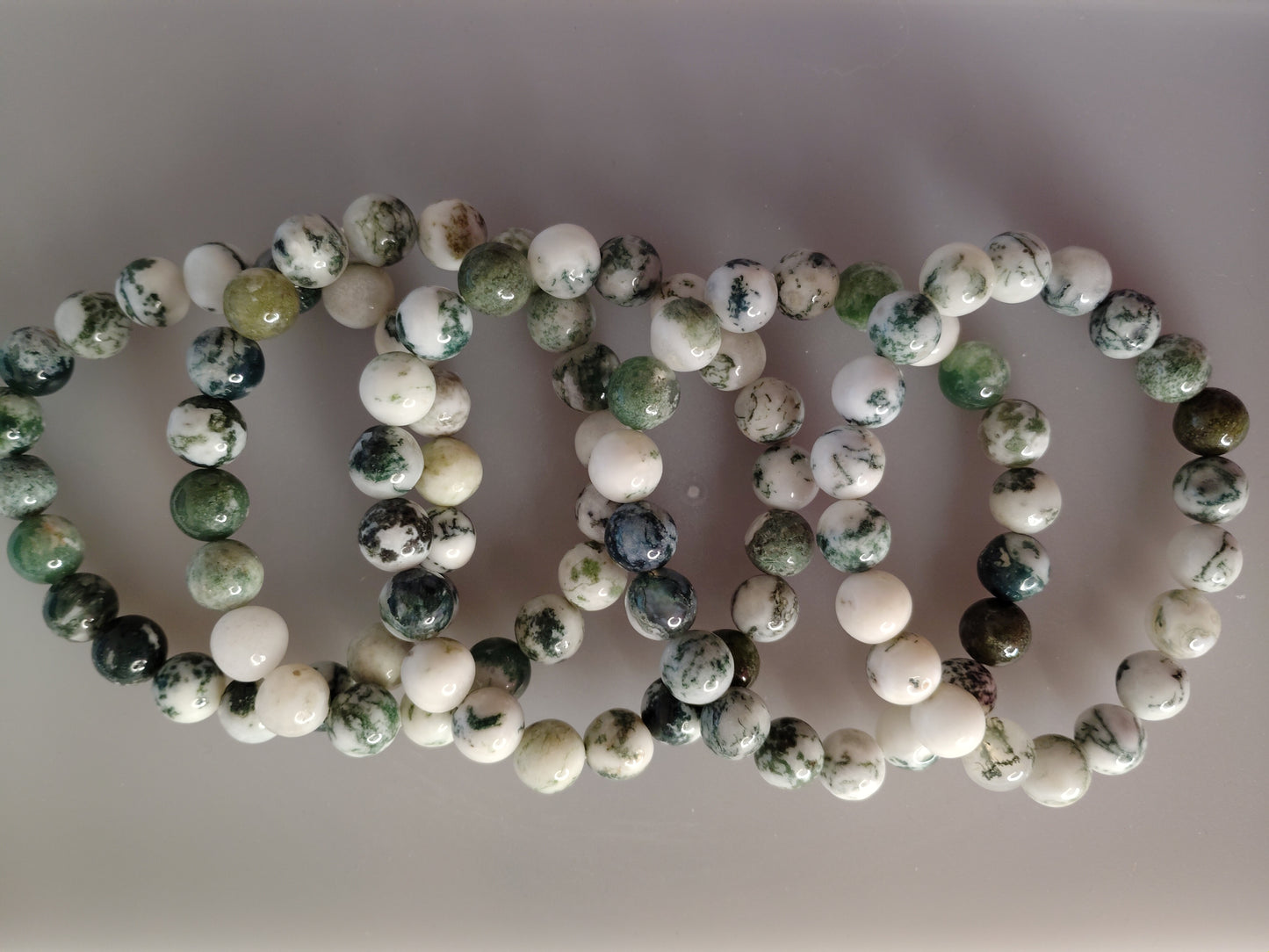 Moss Agate 10 mm Bracelets