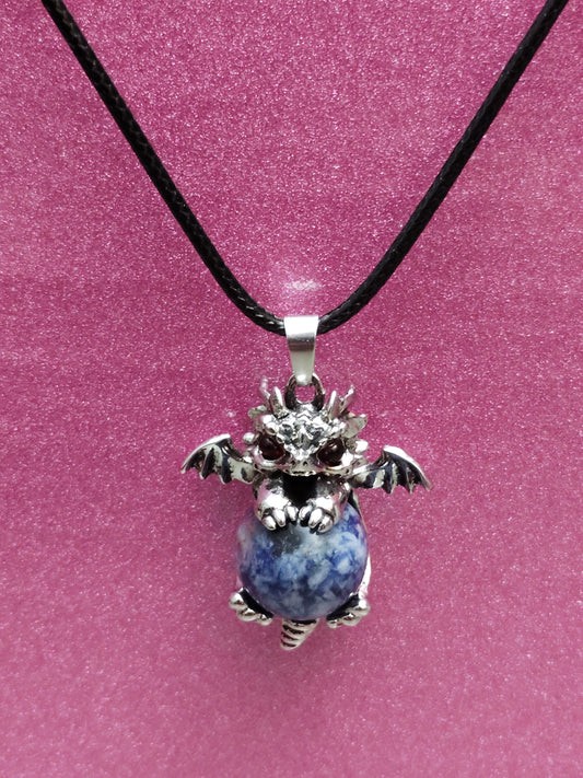 Sodalite Dragon Necklace