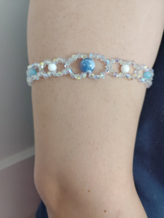 Blue Larimar Arm Cuff Bracelet