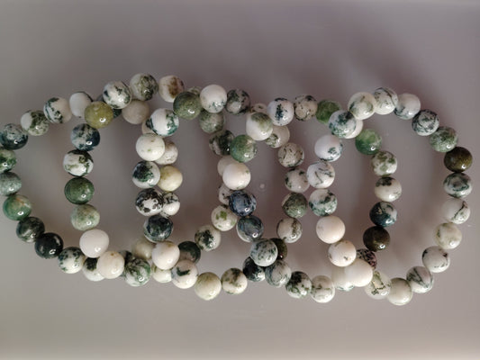 Moss Agate 10 mm Bracelets